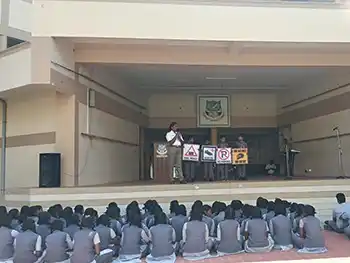 Road safety Awareness by Colachel Traffic Inspector